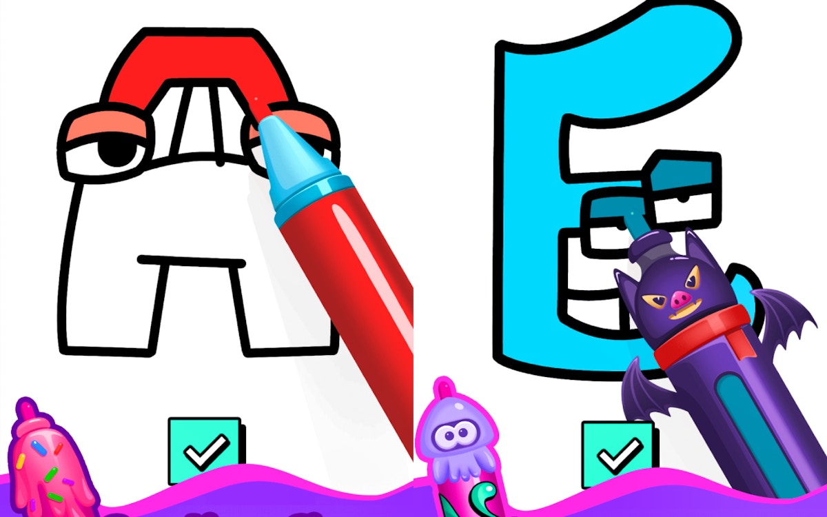 Draw and Color the Alphabet Letters - Kids Game