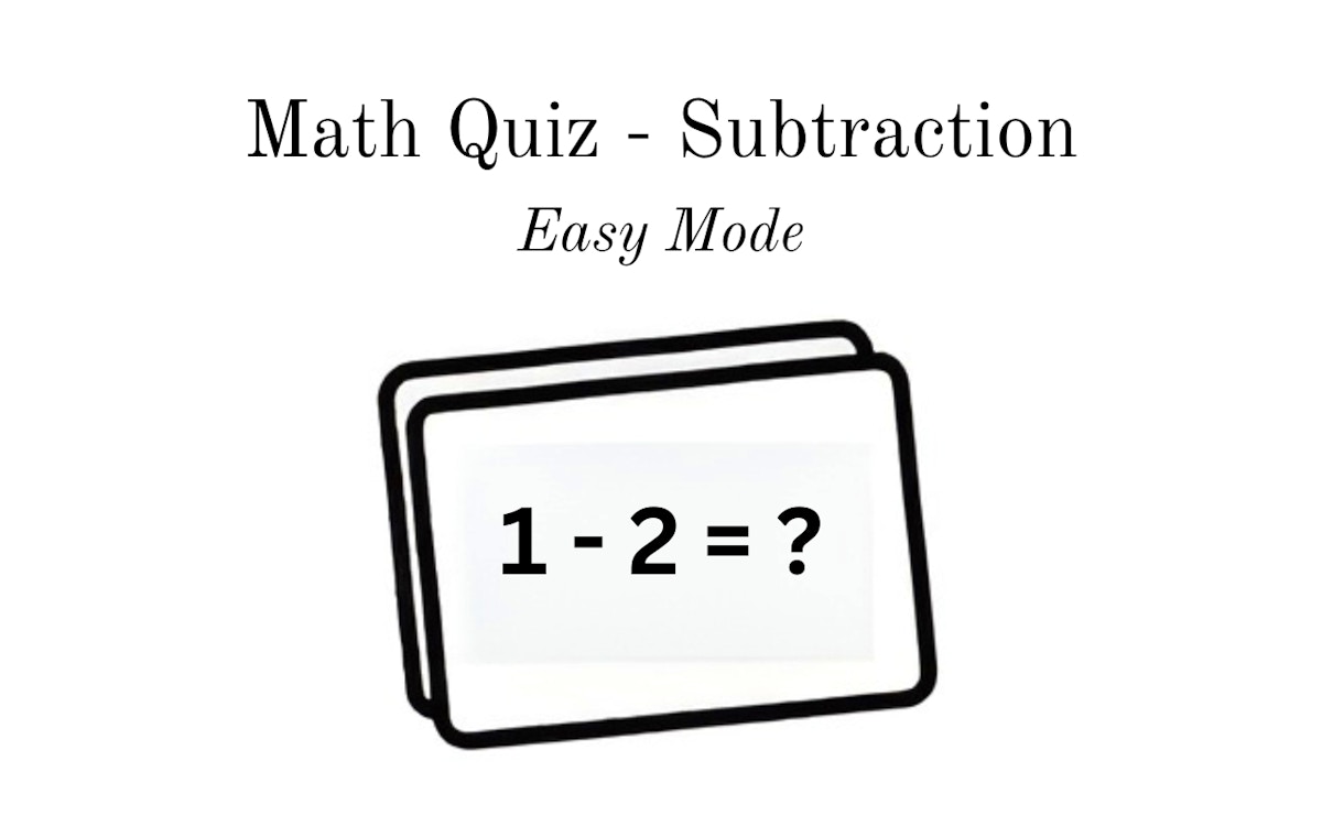 Math Quiz - Subtraction - Puzzle Game